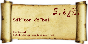 Sátor Ábel névjegykártya