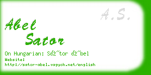 abel sator business card